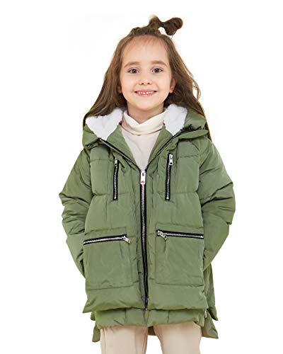 Orolay Kinder Jungen Daunenjacke mit Kapuze Winterjacke Grün 11-12 Jahre alt von Orolay