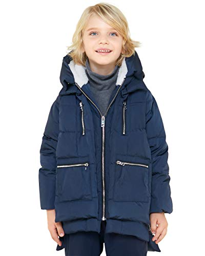 Orolay Kinder Jungen Daunenjacke mit Kapuze Winterjacke Marinenblau 11-12 Jahre alt von Orolay