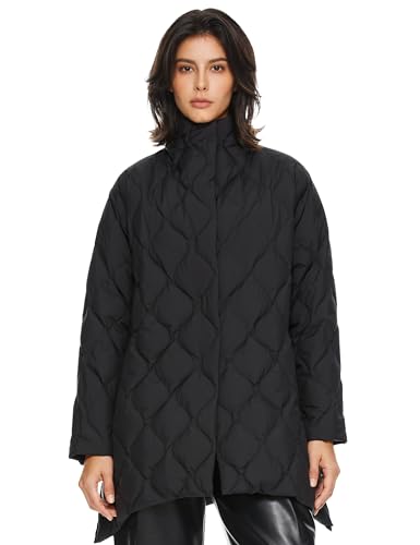 Orolay Leichte Gesteppte Wattierte Damenjacke Lockerer Übergangs-Puffermantel Winter Herbst Frühling Schwarz XL von Orolay