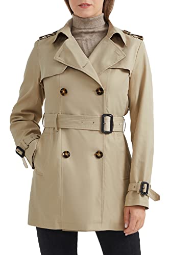 Orolay Zweireihiger Trenchcoat für Damen mit Gürtel Frauen Regenmantel Female Windjacke Khaki S von Orolay