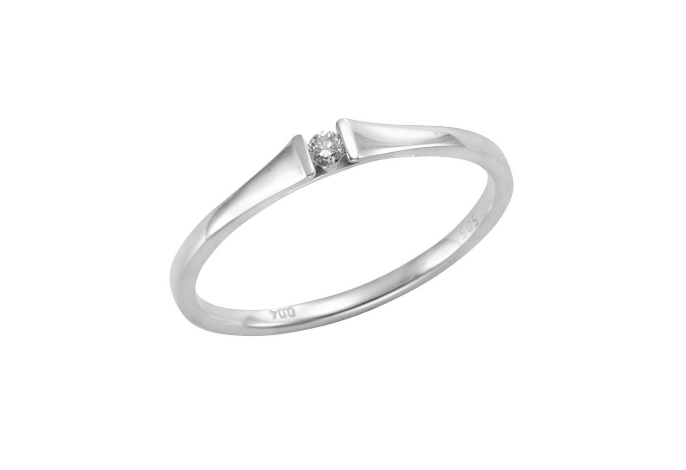 Orolino Fingerring 585 Weißgold Brillant 0,04ct. von Orolino