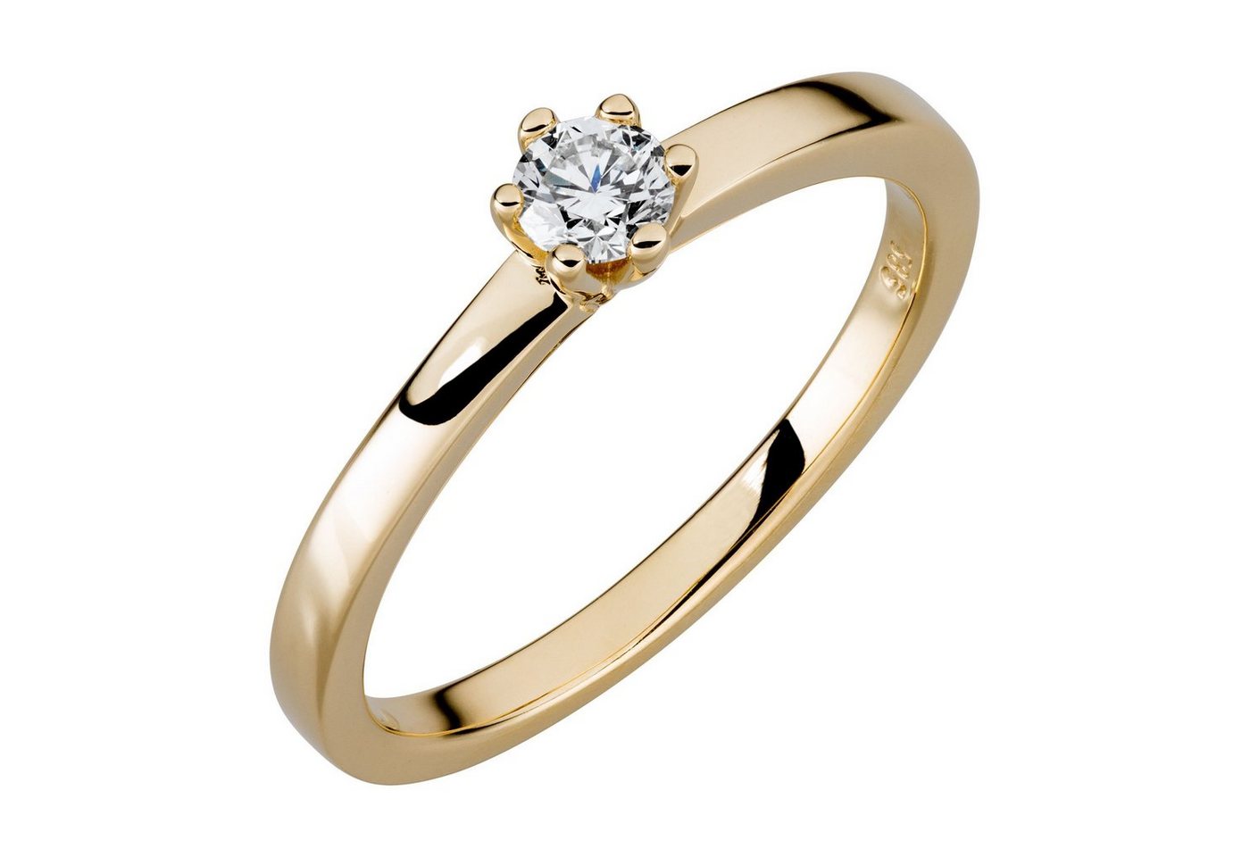 Orolino Fingerring 585/- Gelbgold 1 Brill. 0,25 ct. von Orolino