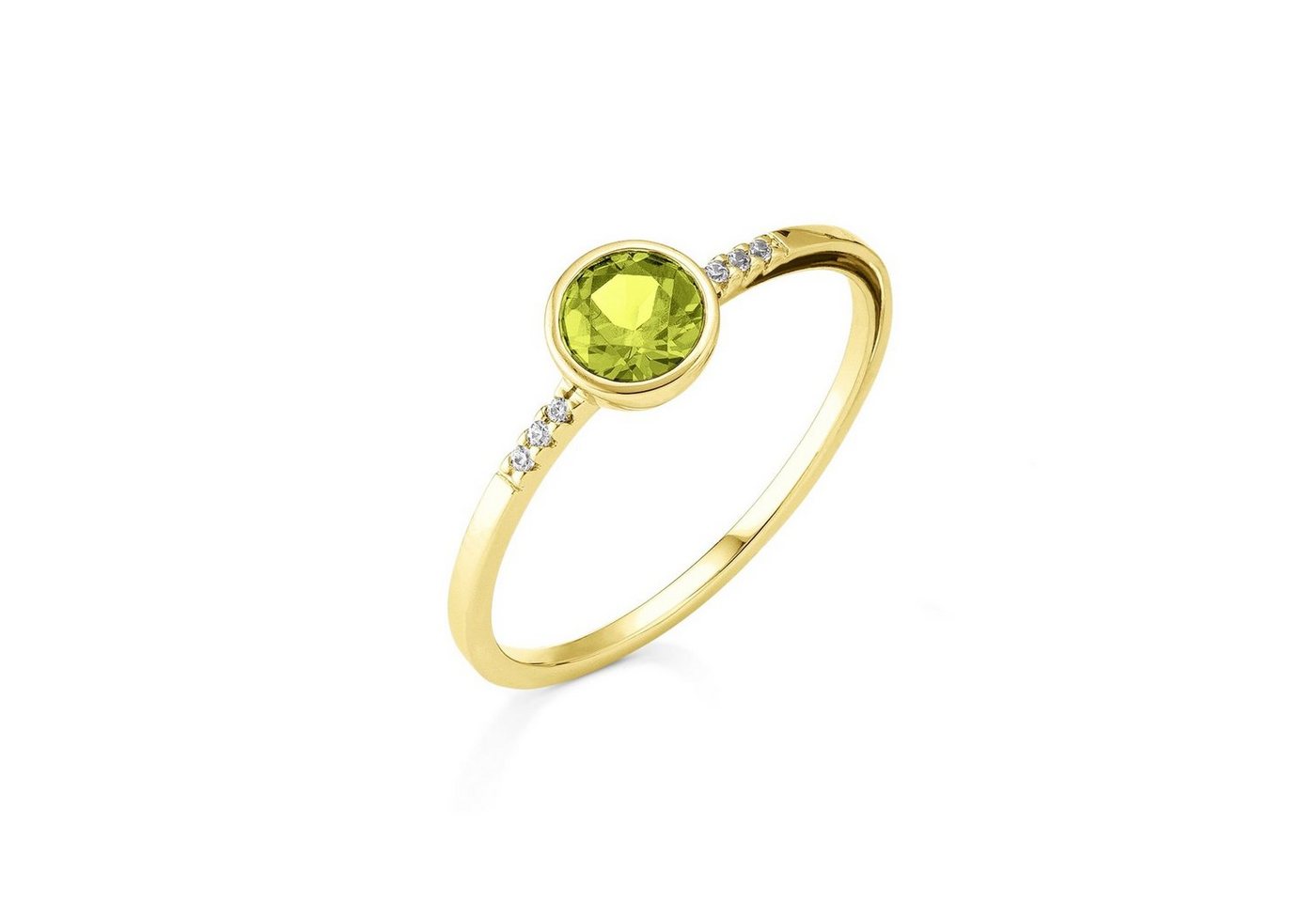 Orolino Fingerring 585/- Gelbgold Brillant/Peridot von Orolino