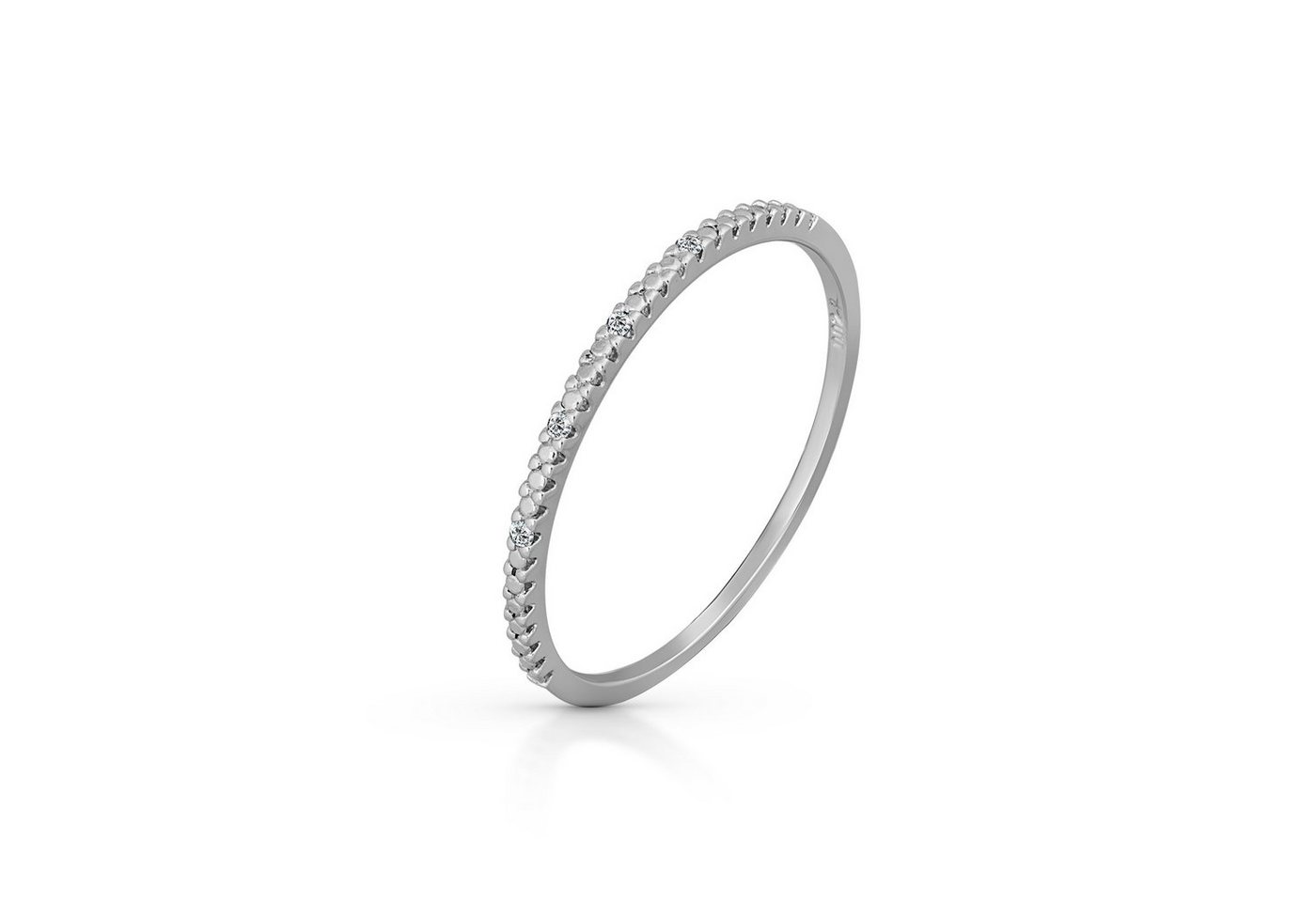 Orolino Fingerring 585 Weißgold 4x Brillant 0,02ct. von Orolino