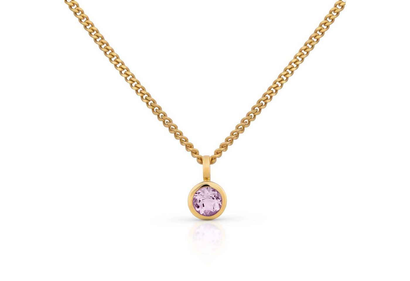 Orolino Kette mit Anhänger 585 Gold Amethyst 5mm von Orolino