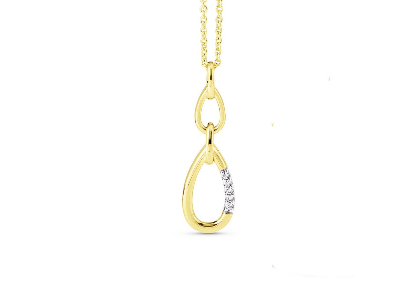 Orolino Kette mit Anhänger Gold 585 mit 5 natürlichen Brillanten zus. 0,025ct. von Orolino