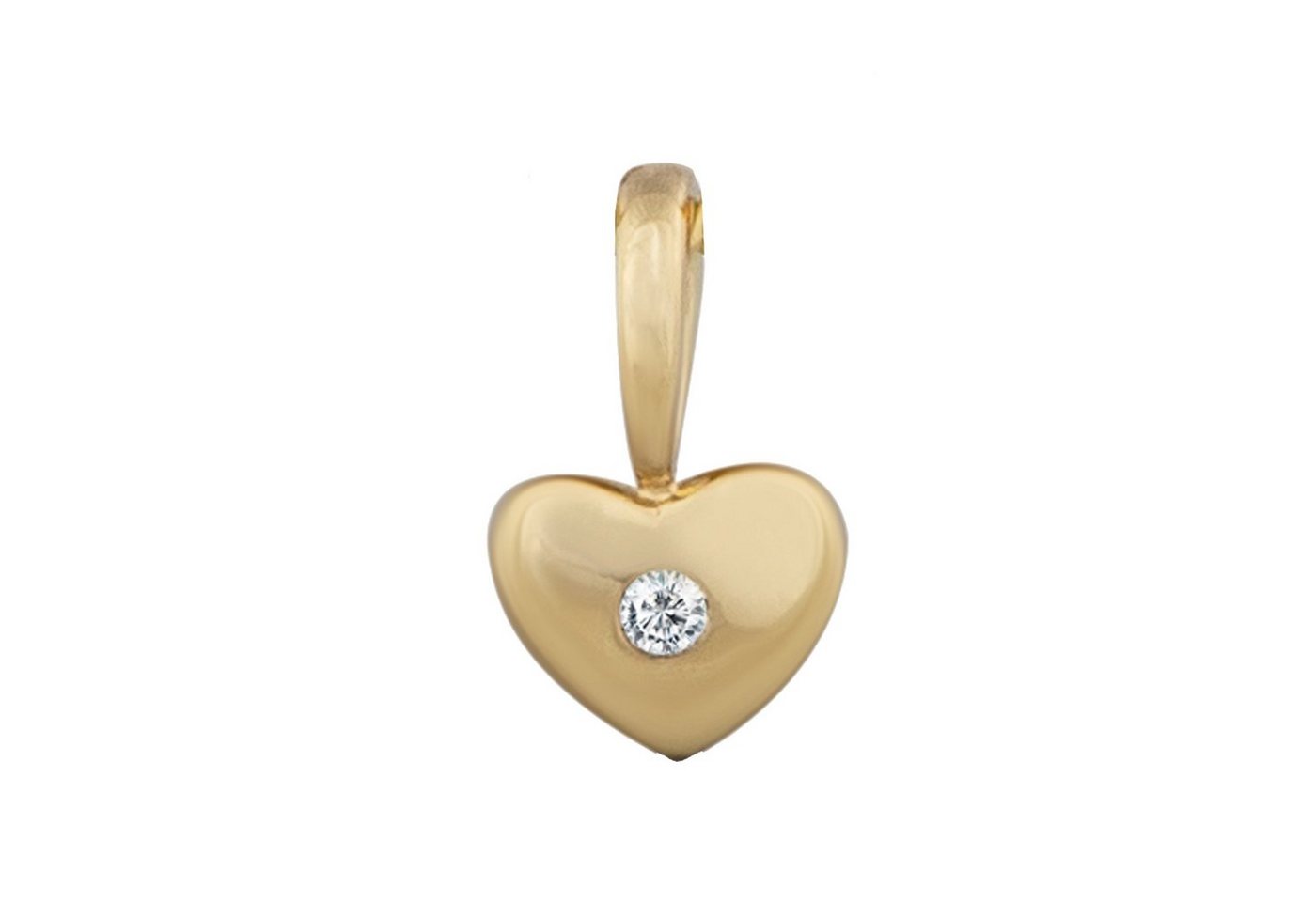 Orolino Kettenanhänger 585 Gold Herz-Motiv mit Brillant 0,01ct. von Orolino