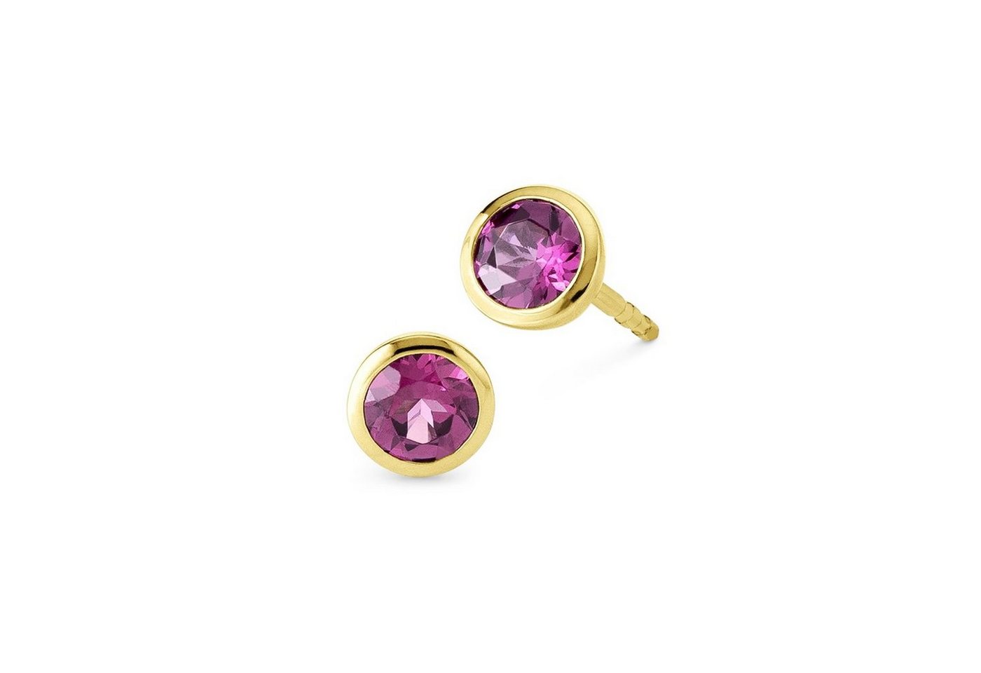 Orolino Paar Ohrstecker 585 Gold Pink Rhodolith von Orolino