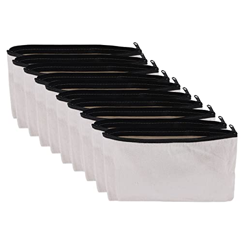 Orolotay 10 StüCk DIY Basteltasche Canvas Stiftetui Schminke - Canvas Bleistift Beutel Baumwolle Canvas Kosmetik Tasche Tasche von Orolotay