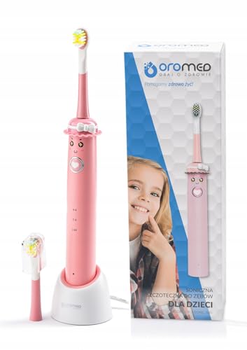 Oromed Schallzahnbürste für Kinder ab 4 Jahren ORO-SONIC GIRL, Zahnbürste mit Mittelweiche Borsten, 3 Reinigungsmodi, 18.000 Pulsierende, IPX7, Rosa Oromed Schallzahnbürste für Kinder ab 4 Jahren ORO-SONIC GIRL, Zahnbürste mit Mittelweiche Borsten, 3 Reinigungsmodi, 18.000 Pulsierende, IPX7, Rosa von Oromed