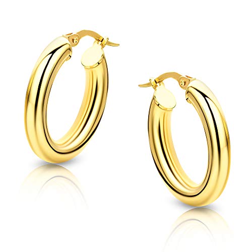 Orovi Damen-Creolen Ohrringe GelbGold Ohrringe 9Karat (375) Ohr-Schmuck von OROVI