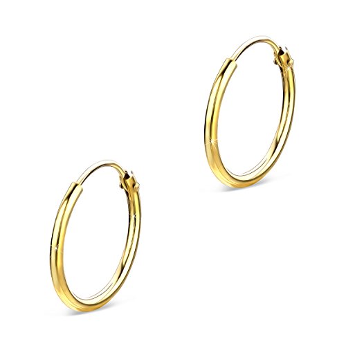 Orovi Damen Gold -Creolen Ohrringe GelbGold Ohrringe 14 Karat (585) Ohr-Schmuck von OROVI