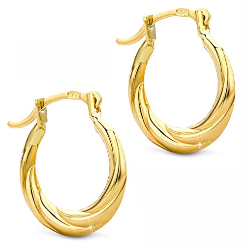 Orovi Damen Gold Creolen Ohrringe GelbGold Ohrringe 14 Karat (585) Ohr-Schmuck von OROVI