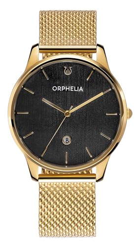 Orphelia Herren Analog Uhr Portobello mit Edelstahl Armband, Gold von Orphelia