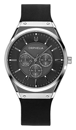 Orphelia Herren Multi Zifferblatt Uhr Saffiano mit Echtleder Armband Schwarz von Orphelia