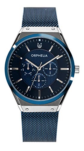 Orphelia Herren Multi Zifferblatt Uhr Saffiano mit Edelstahl Armband Blau von Orphelia