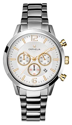 Orphelia HerrenArmbanduhr Chronograph Quarz Edelstahl OR82808, Silber/Silber von Orphelia