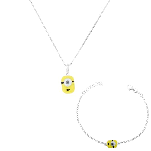 Orphelia 925 Silver Kids Set Pendant with Chain + Bracelet with Minion von Orphelia