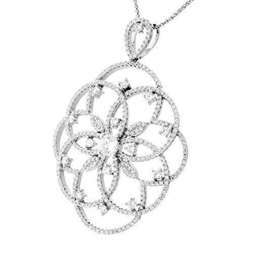 Orphelia Damen-Anhänger met Kette 925 Silber rhodiniert Zirkonia weiß Brillantschliff-ZH-7213 von Orphelia