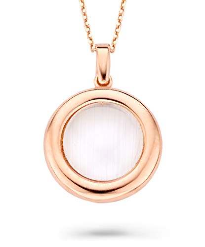 Orphelia Damen-Anhänger met Kette 925 Silber teilvergoldet Zirkonia grau Brillantschliff-ZH-7197/GR von Orphelia