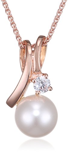 Orphelia Damen-Anhänger met Kette 925 Silber teilvergoldet Zirkonia weiß Brillantschliff Perle-ZH-7119/RG Orphelia Damen-Anhänger met Kette 925 Silber teilvergoldet Zirkonia weiß Brillantschliff Perle-ZH-7119/RG von Orphelia