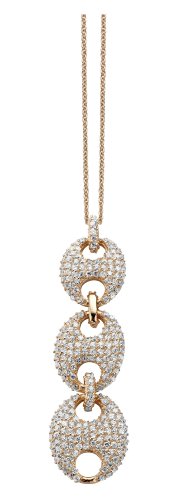 Orphelia Damen-Anhänger mit kette Rose-Gold Plated 925 Sterlingsilber mit Zirkonia PEN-2065-ROSE von Orphelia