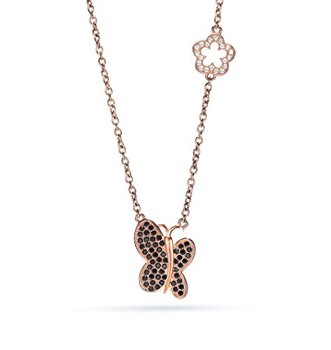 Orphelia Damen-Collier 925 Silber schwarz Rundschliff Zirkonia 42 cm - ZK-7262 von Orphelia