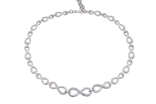 Orphelia Damen-Halsband 925 Sterling Silber Zirkonia wei ZK-2744 von Orphelia