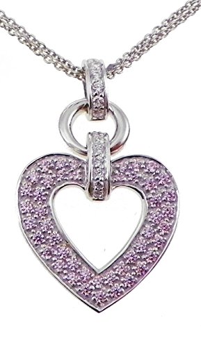 Orphelia Damen Halskette 925 Sterling Silber Zirkonia 45 cm pink ZH-4829 von Orphelia