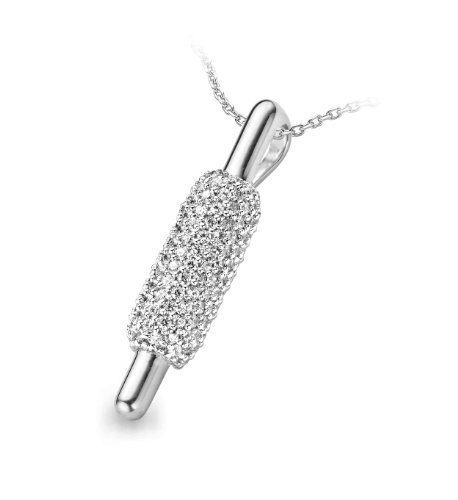 Orphelia Damen Halskette 925 Sterling Silber Zirkonia 45 cm Silber ZH-4713 von Orphelia