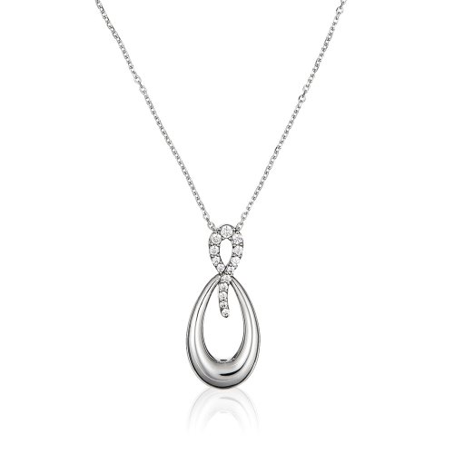 Orphelia Damen Halskette 925 Sterling Silber Zirkonia 45 cm Silber ZH-4767 von Orphelia
