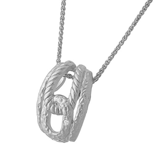 Orphelia Damen Halskette 925 Sterling Silber rhodiniert mattiert Zirkonia von Orphelia