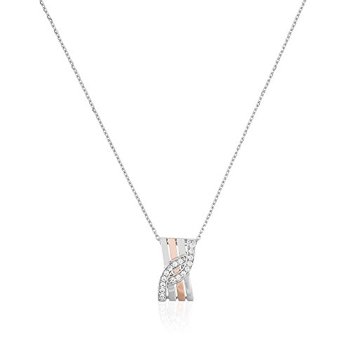 Orphelia Damen Halskette 925 Sterling Silber teilrhodiniert Zirkonia von Orphelia