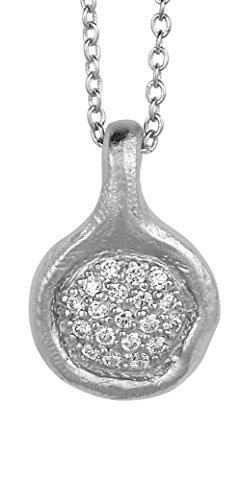 Orphelia Damen-Kette mit Anhänger 925 Silber mattiert Zirkonia weiß Rundschliff 45 cm - ZH-4849 von Orphelia