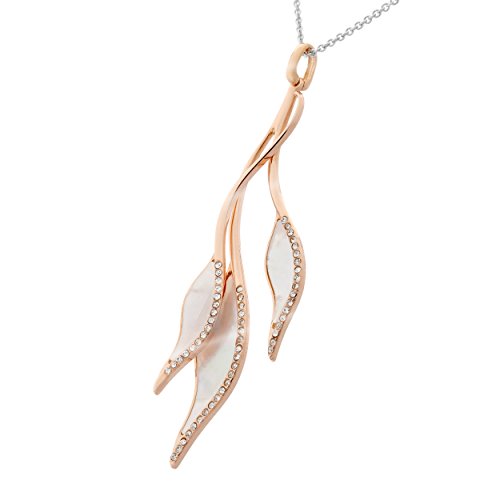 Orphelia Damen-Kette mit Anhänger Fantasie rhodiniert Perlmutt creme 42 cm-ZK-7171/RG von Orphelia