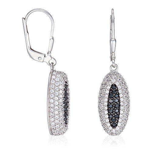 Orphelia Damen-Ohrhänger 925 Sterling Silber rhodiniert Zirkonia schwarz-weiß ZO-5177 von Orphelia