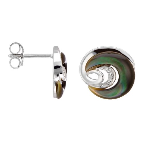 Orphelia Damen-Ohrstecker 925 Sterling Silber Perlmutt Zirkonia weiß ZO-5987 von Orphelia