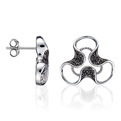 Orphelia Damen-Ohrstecker 925 Sterling Silber Zirkonia schwarz ZO-5032 von Orphelia