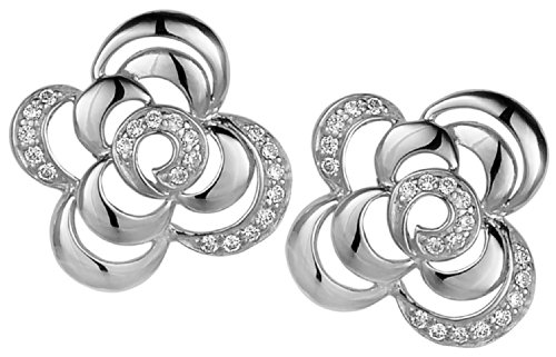 Orphelia Damen-Ohrstecker 925 Sterling Silber rhodiniert Zirkonia weiß ZO-5250 von Orphelia