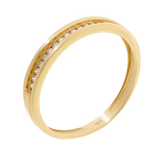 Orphelia Damen-Ring 750 Gelbgold Diamant (0.1 ct) transparent Brillantschliff Gr. 54 (17.2) - RD-3019/54 von Orphelia
