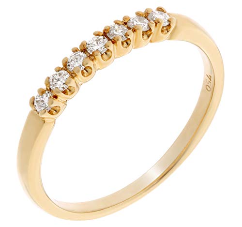 Orphelia Damen-Ring 750 Gelbgold Diamant (0.2 ct) weiß Rundschliff Gr. 52 (16.6) - RD-3708/52 von Orphelia