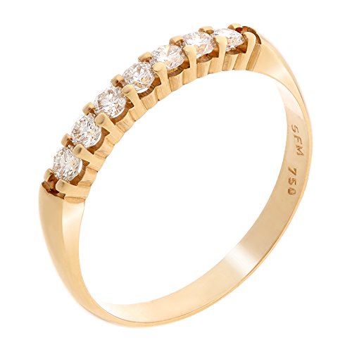 Orphelia Damen-Ring 750 Gelbgold Diamant (0.33 ct) weiß Rundschliff Gr. 54 (17.2) - RD-3063/54 von Orphelia