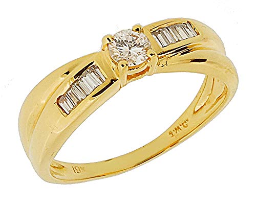 Orphelia Damen-Ring 750 Gelbgold Diamant (0.43 ct) weiß Rundschliff Gr. 58 (18.5) - R4785-H/58 von Orphelia