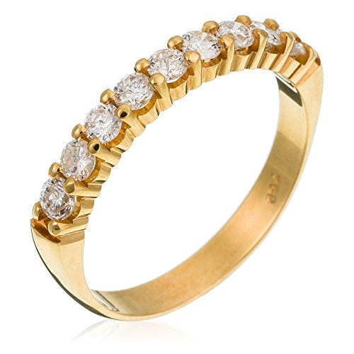 Orphelia Damen-Ring 750 Gelbgold Diamant (0.5 ct) transparent Rundschliff Gr. 56 (17.8) - RD-3009/56 von Orphelia