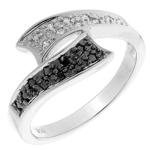 Orphelia Damen-Ring 750 Weißgold rhodiniert Diamant (0.13 ct) weiß Rundschliff Gr. 56 (17.8) - RD-33303/56 von Orphelia