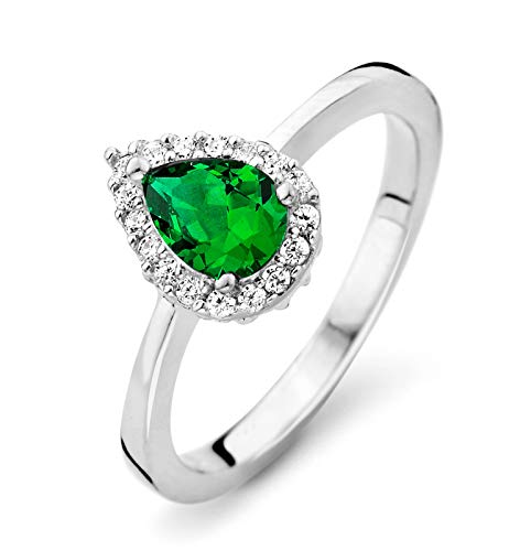 Orphelia Damen-Ring 925 Silber rhodiniert Zirkonia gelb Tropfenschliff Gr. 58 (18.5)-ZR-7226/CI/58 von Orphelia