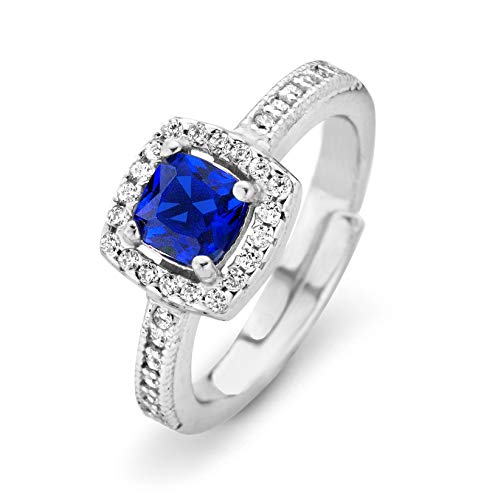 Orphelia Damen-Ring 925 Silber rhodiniert Zirkonia rot Quadratschliff Gr. 50 (15.9)-ZR-7199/RE/50 von Orphelia