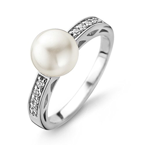 Orphelia Damen-Ring 925 Silber rhodiniert Zirkonia weiß Brillantschliff Gr. 60 (19.1) - ZR-3866/60 von Orphelia