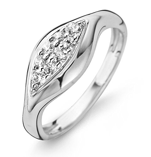 Orphelia Damen-Ring 925 Silber rhodiniert Zirkonia weiß Rundschliff Gr. 52 (16.6) - ZR-3840/52 von Orphelia