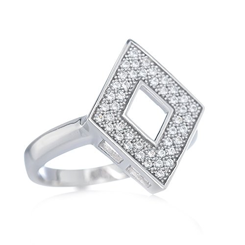 Orphelia Damen-Ring 925 Silber rhodiniert Zirkonia weiß Rundschliff Gr. 52 (16.6) - ZR-7267/52 von Orphelia